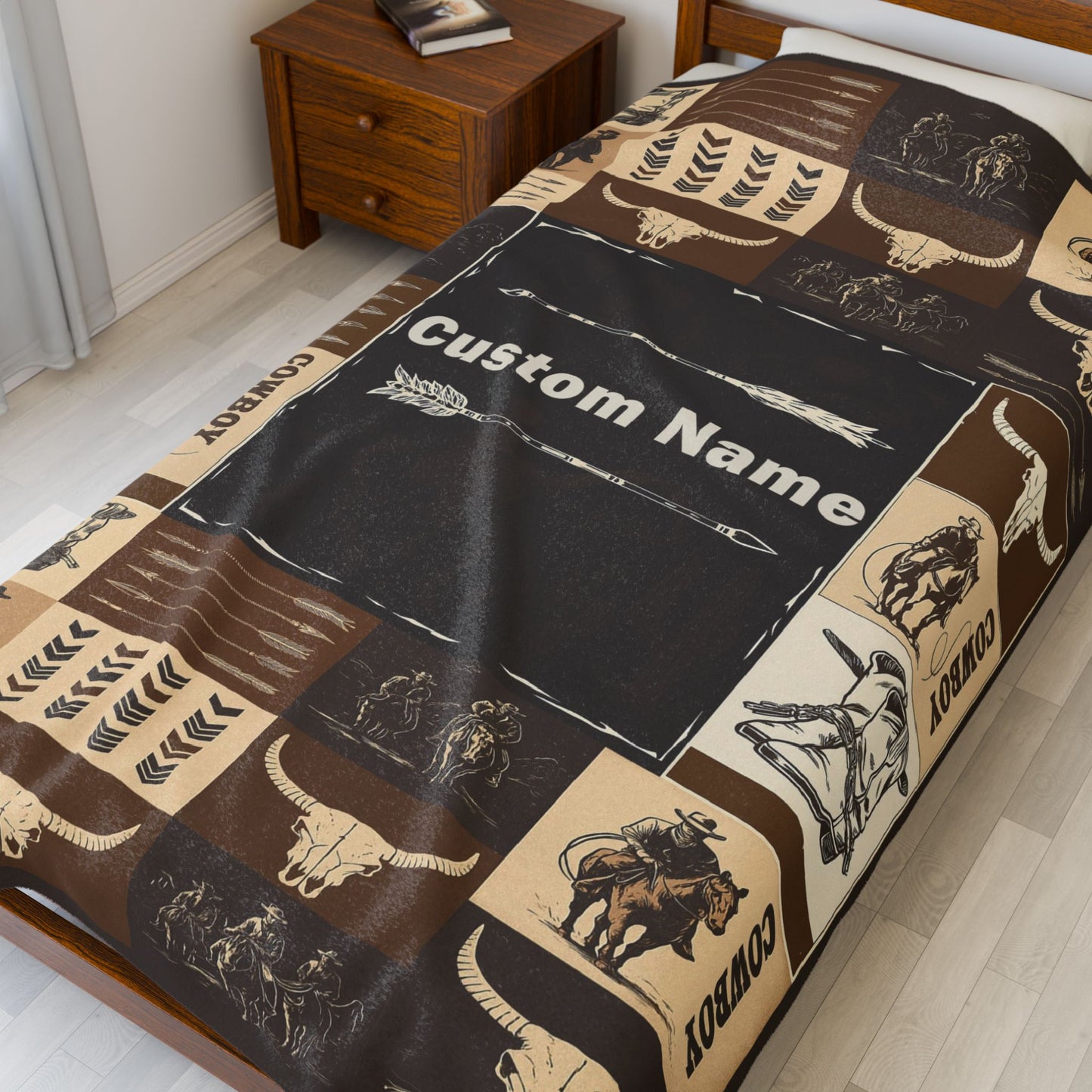 Personalized Cowboy Blanket – Custom Name