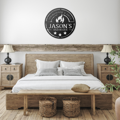 Custom_Name_BBQ_Metal_Sign__Your_Name_Black_Farmhouse_Bedroom_Mockup.png