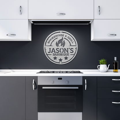 Custom_Name_BBQ_Metal_Sign__Your_Name_Silver_Dark_Kitchen_Mockup.png