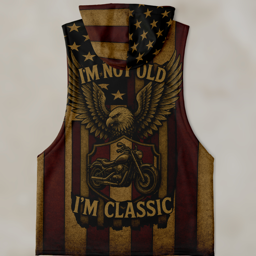 "I'm Not Old, I'm Classic" – Drop Armhole Hoodie for True Riders