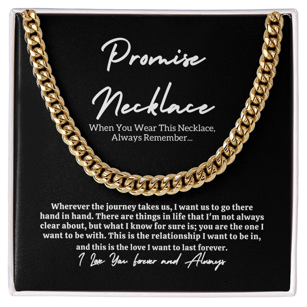 Promise Necklace for Him – Meaningful Gift Set = Message card & Gift Box