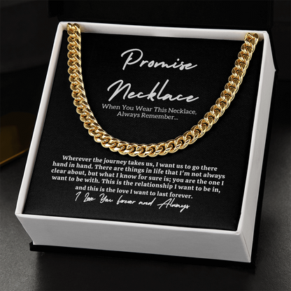 Promise Necklace for Him – Meaningful Gift Set = Message card & Gift Box