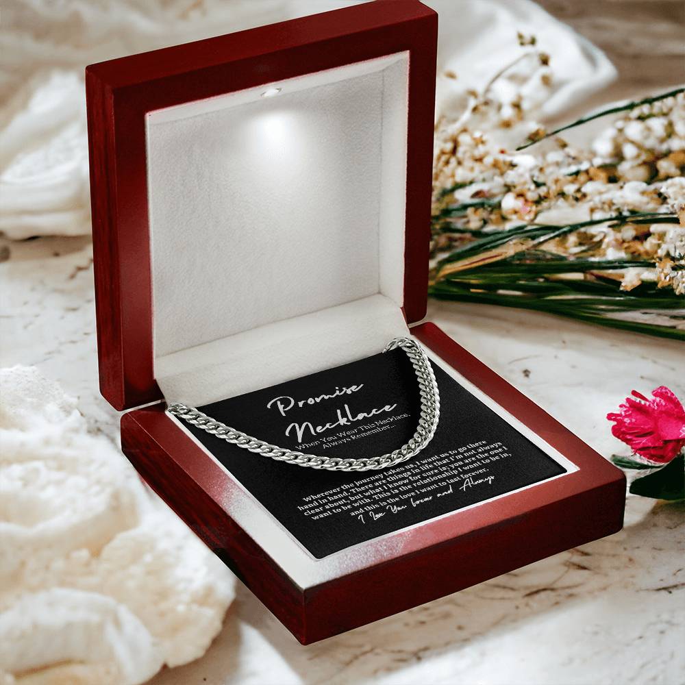 Promise Necklace for Him – Meaningful Gift Set = Message card & Gift Box