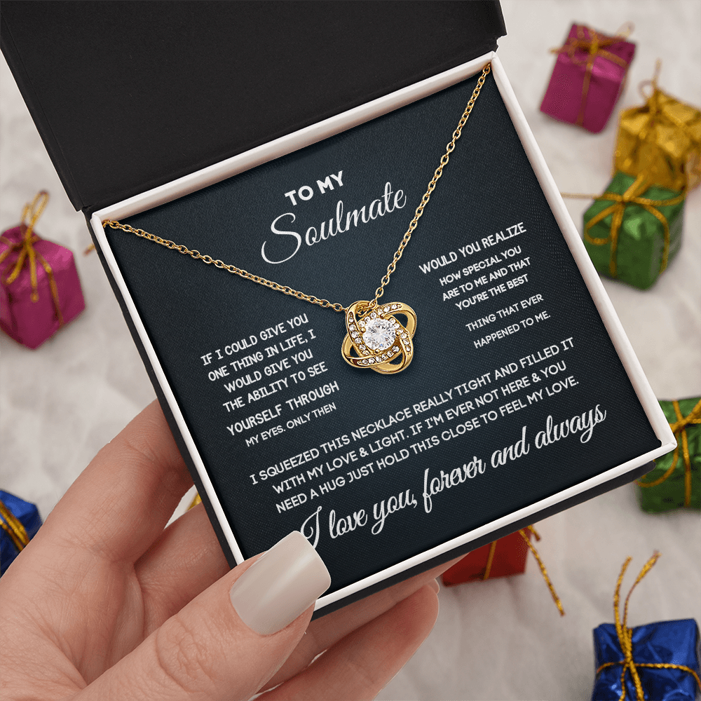 Soulmate Gift Set for Her – Love Necklace, Gift Box & Message Card