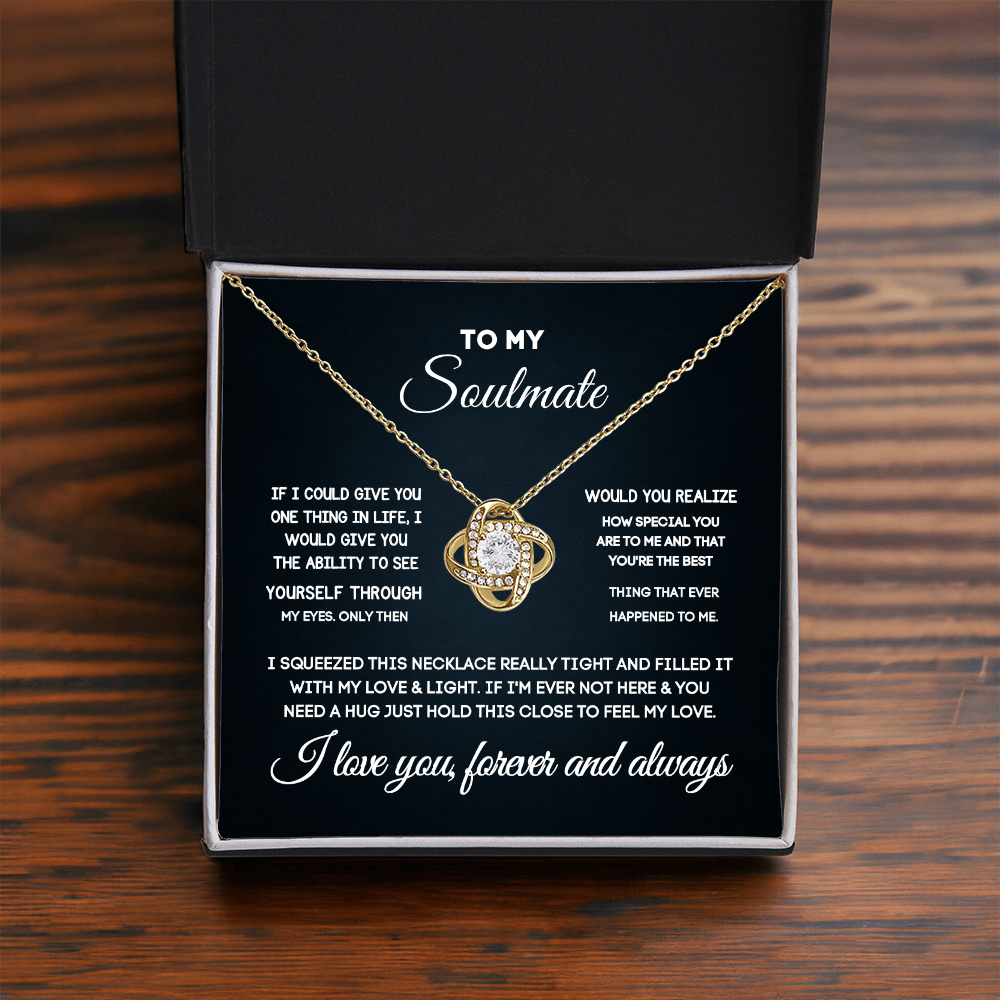 Soulmate Gift Set for Her – Love Necklace, Gift Box & Message Card
