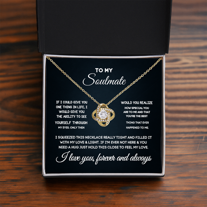 Soulmate Gift Set for Her – Love Necklace, Gift Box & Message Card
