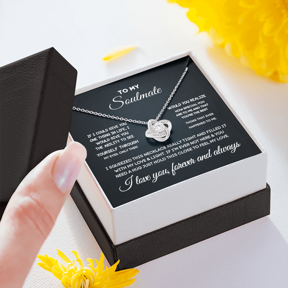Soulmate Gift Set for Her – Love Necklace, Gift Box & Message Card