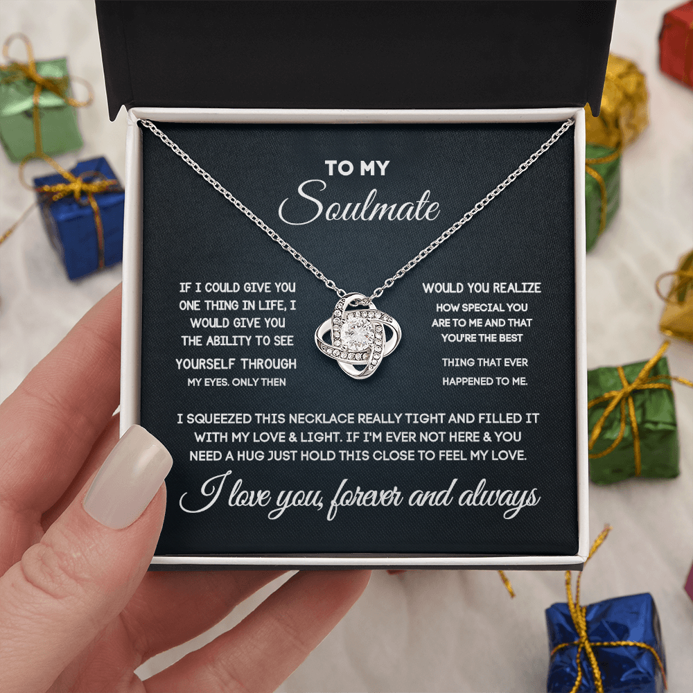 Soulmate Gift Set for Her – Love Necklace, Gift Box & Message Card