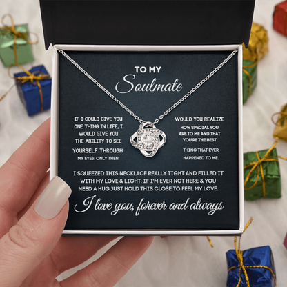 Soulmate Gift Set for Her – Love Necklace, Gift Box & Message Card
