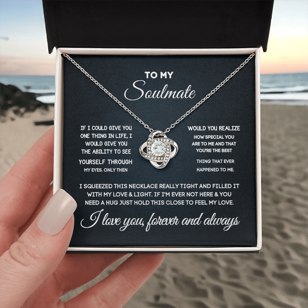 Soulmate Gift Set for Her – Love Necklace, Gift Box & Message Card