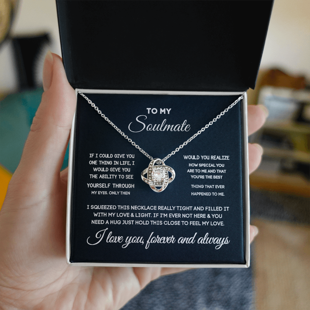 Soulmate Gift Set for Her – Love Necklace, Gift Box & Message Card