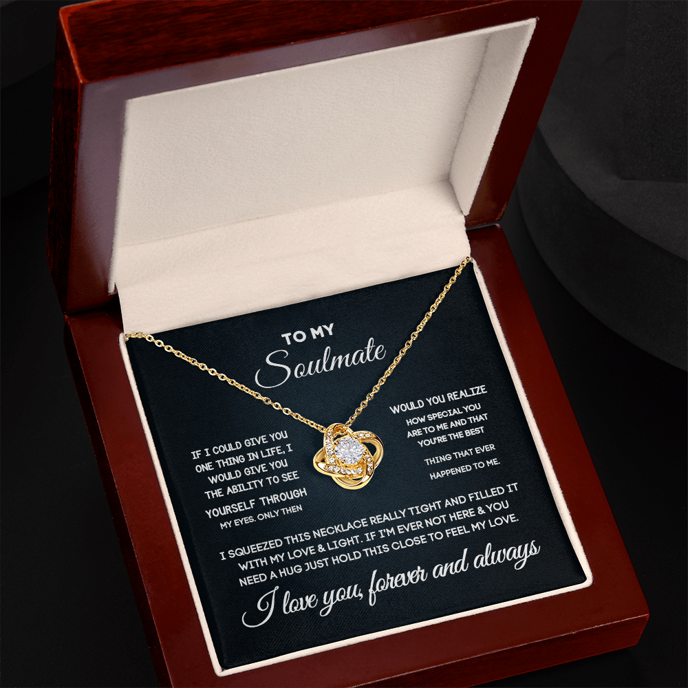 Soulmate Gift Set for Her – Love Necklace, Gift Box & Message Card