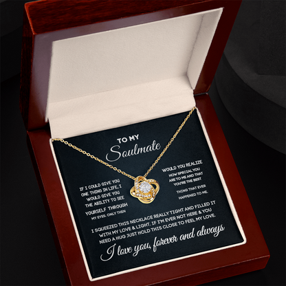 Soulmate Gift Set for Her – Love Necklace, Gift Box & Message Card