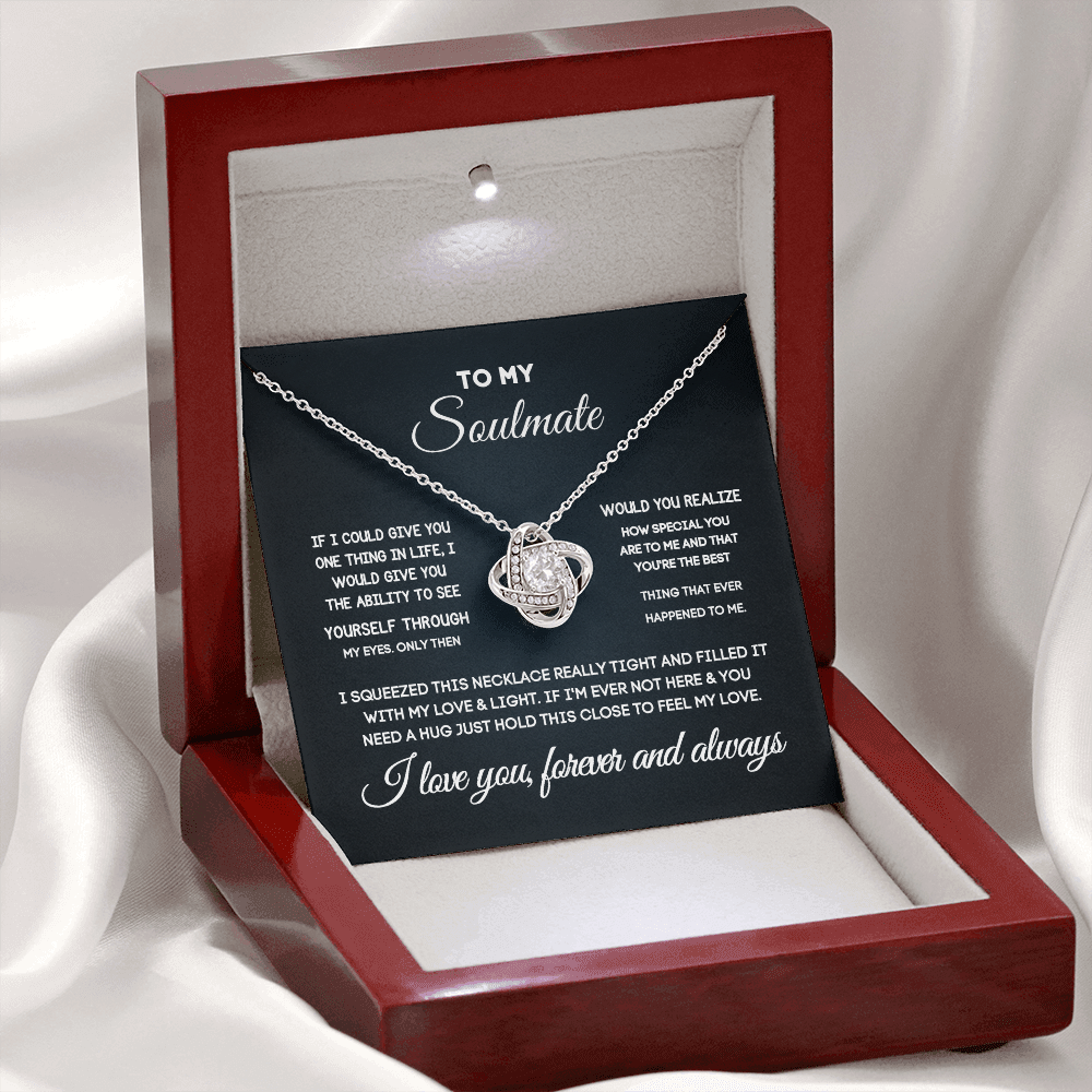 Soulmate Gift Set for Her – Love Necklace, Gift Box & Message Card
