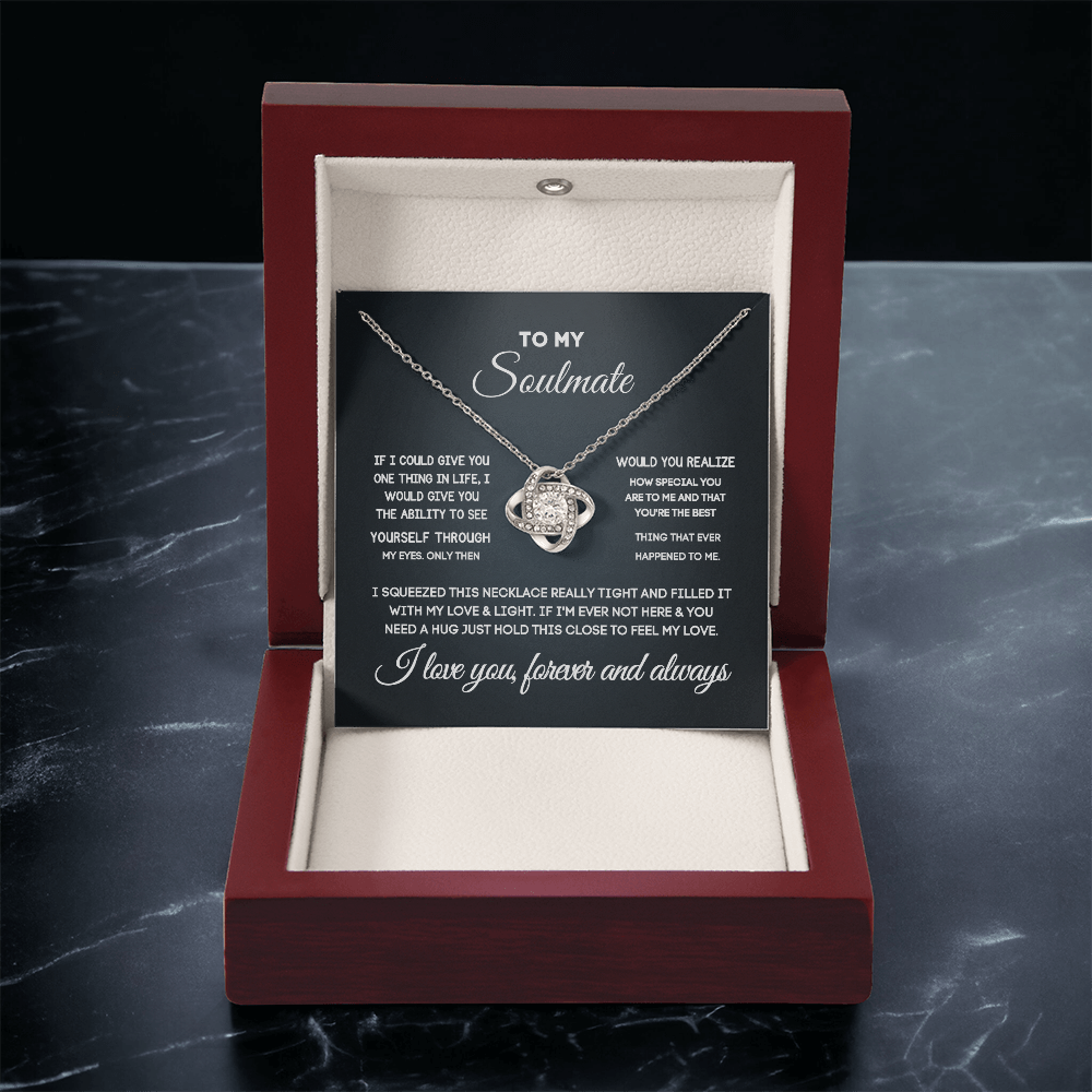 Soulmate Gift Set for Her – Love Necklace, Gift Box & Message Card