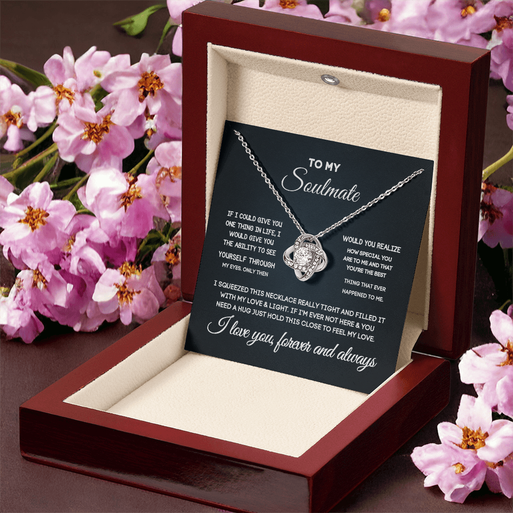 Soulmate Gift Set for Her – Love Necklace, Gift Box & Message Card