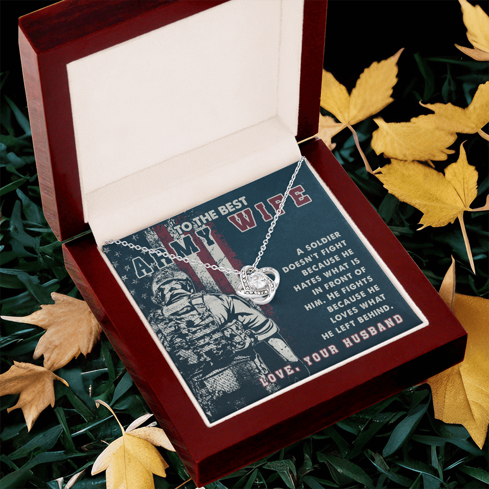 Best Army Wife - Love Knot Necklace