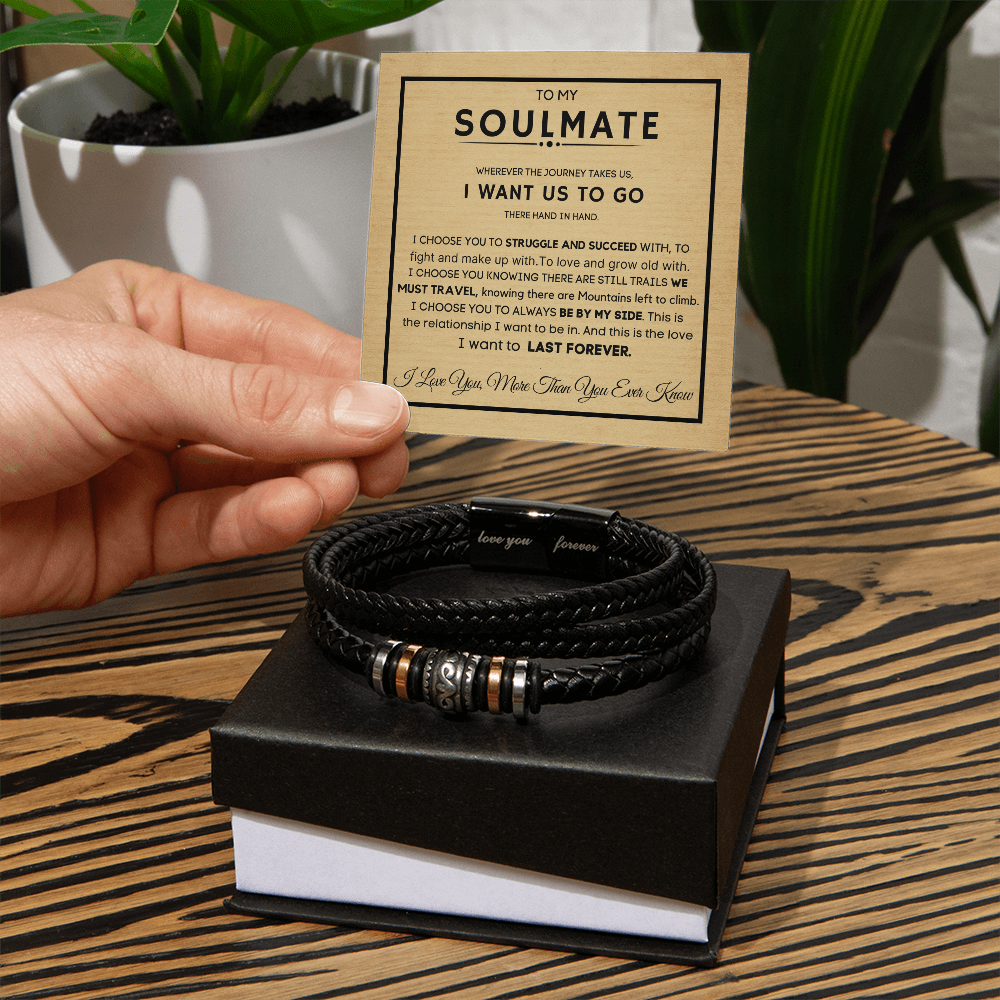 To My Soulmate – “Love You Forever” Bracelet Gift Set with Message Card