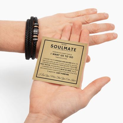 To My Soulmate – “Love You Forever” Bracelet Gift Set with Message Card