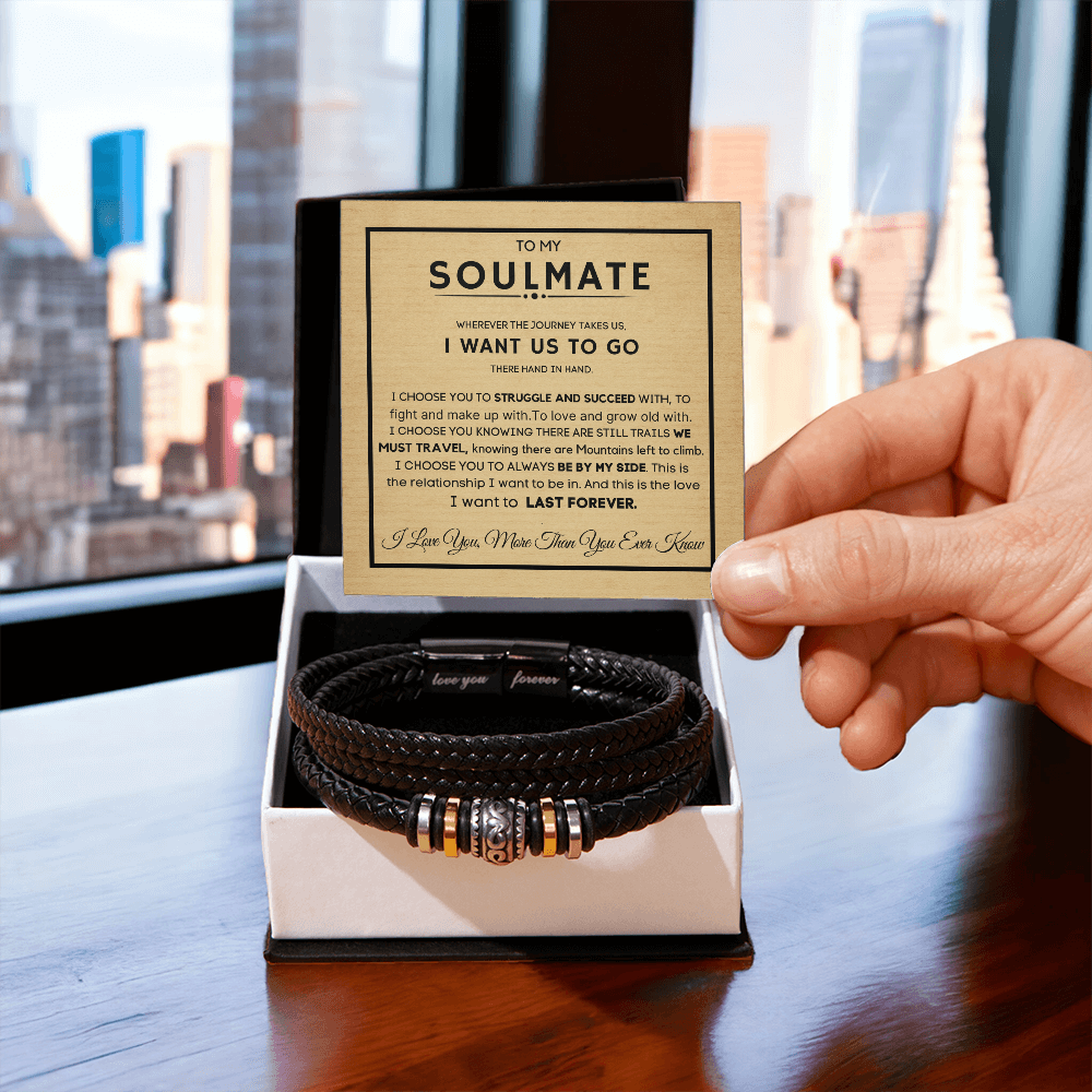 To My Soulmate – “Love You Forever” Bracelet Gift Set with Message Card