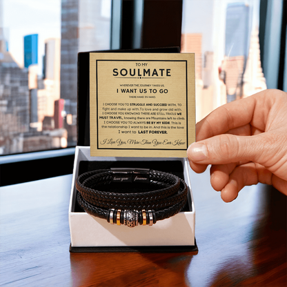 To My Soulmate – “Love You Forever” Bracelet Gift Set with Message Card