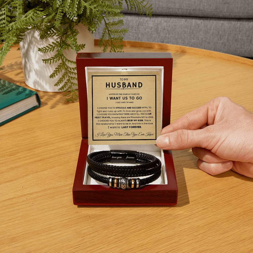Love You Forever” Bracelet Gift Set for Husband – Includes Message Card