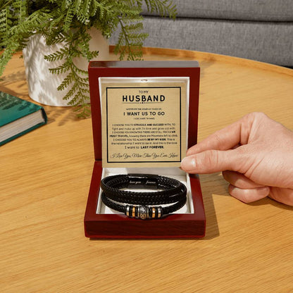 Love You Forever” Bracelet Gift Set for Husband – Includes Message Card