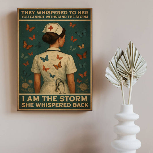 16" x 20" – 'I Am The Storm' – Wrapped Canvas Print – Inspirational Nurse Wall Art