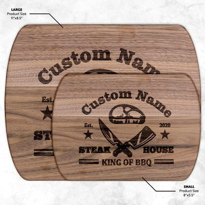 Custom Engraved cutting board for the King of BBQ