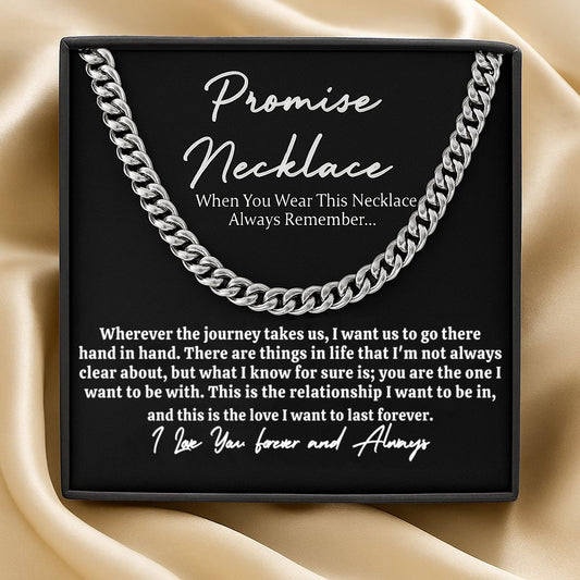 Promise Necklace for Him – Meaningful Gift Set = Message card & Gift Box