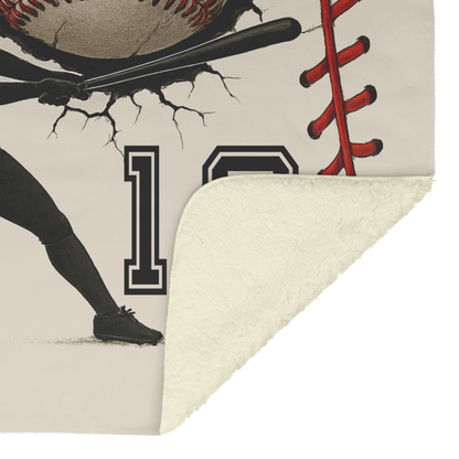 Personalized Baseball Blanket – Add Name & Number